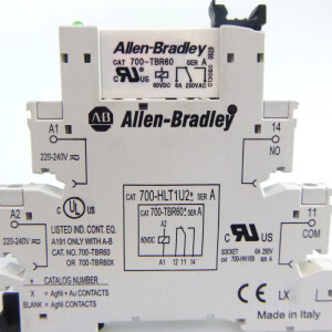 Allen Bradley Relaissockel 700-HLT1U2 Ser.A + Einzelrelais 700-TBR60 (10Stk) GEB