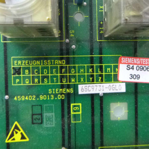 Siemens Bedienfeldbaugruppe 6SC9731-0GL0 E-Stand:A GEB