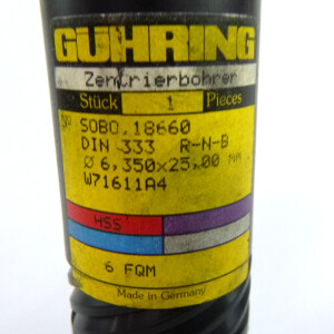 Gühring Zentrierbohrer W7161A4 6,350x25,0mm OVP
