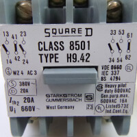 SQUARE D Schütz Class 8501 Type H9.42 220V OVP