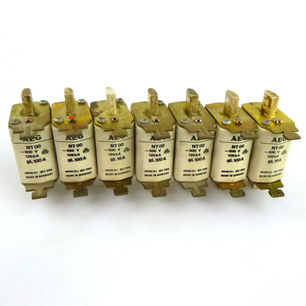 AEG Sicherung NT00 0636/21 gL100A 500V (7Stk) GEB