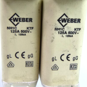 Weber Sicherungseinsätze NH1C KTF 125A 500V gL gG (2Stk) GEB