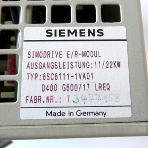Siemens Simodrive 611 Ein-/Rückspeisemodul 6SC6111-1VA01 REM