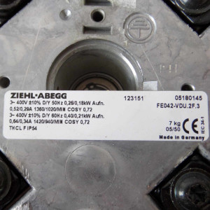 ZIEHL-ABEGG Axialventilator FE042-VDU.2F.3 123151 400V OVP