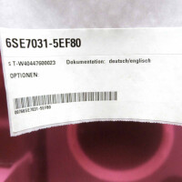 Siemens SIMOVERT Masterdrive 6SE7031-5EF80 OVP