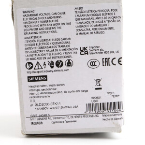Siemens Hauptschalter 3LD2030-0TK11 OVP