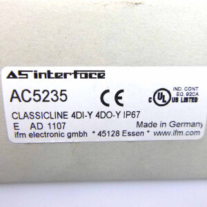 ifm AS-Interface Modul AC5235 Classicline 4DI-Y 4DO-Y IP67 OVP