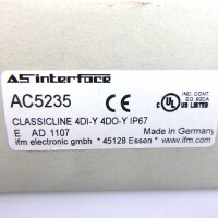 ifm AS-Interface Modul AC5235 Classicline 4DI-Y 4DO-Y IP67 OVP