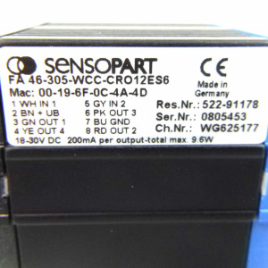 SENSOPART Vision Sensor FA 46-305-WCC-CRO12ES6 OVP