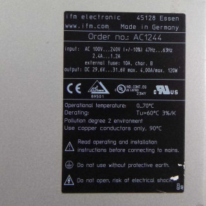 ifm AS-Interface Power Supply AC1244 GEB
