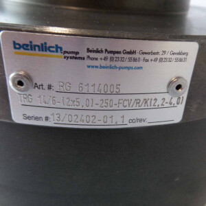 Beinlich Hochdruck-Radialkolbenpumpe TRG 14/6-(2x5,0)-250-FCV/R/K(2,2-4,0) NOV