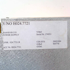 Socapel Power Supply BA4/60-80-310 GEB