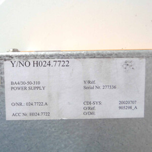 Socapel Power Supply BA4/30-50-310 GEB