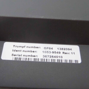 Trumpf Laser Touch Operator Terminal OP84 1382094 1053-9549 Rev.11 OVP