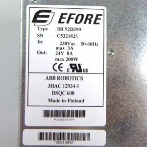 ABB / EFORE Power Supply DSQC608 3HAC12934-1 SR92D390 Rev.05 GEB