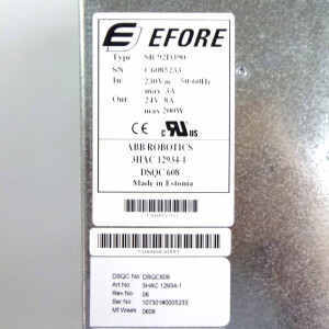 ABB / EFORE Power Supply DSQC608 3HAC12934-1 SR92D390 Rev.06 GEB