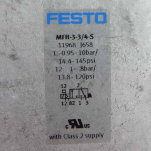 Festo Magnetventil MFH-3-3/4-S 11968 OVP