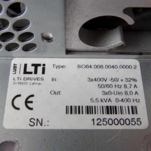 LUST LTI Servoregler SO84.008.0040.0000.2 5,5kVA GEB