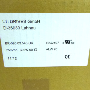 LTi DRIVES Bremswiderstand BR-090.03.540-UR 750Vdc 300W OVP