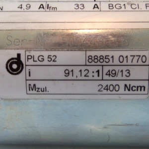 Dunkermotoren Motor GR63X55 24V 3350rpm + PLG52 2400Ncm GEB