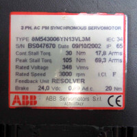 ABB Servomotor 8M543006YN13VL3M GEB