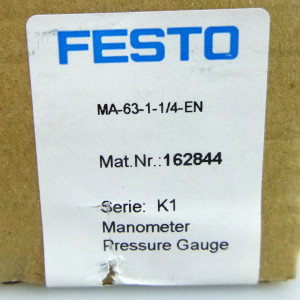 Festo Manometer MA-63-1-1/4-EN 162844 Serie: K1 OVP