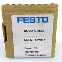 Festo Manometer MA-50-2,5-1/4-EN 162837 Serie: F9 OVP