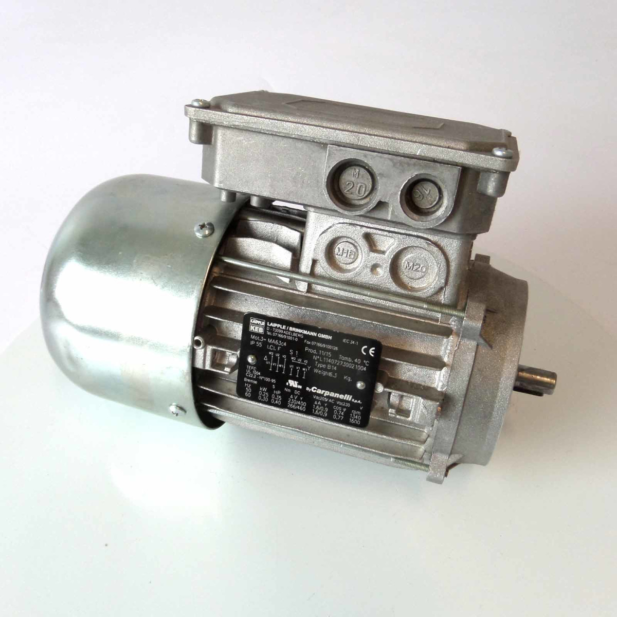 Laipple/KEB Drehstrommotor MA63c4 230/400V 50Hz 0,25kW 1340 