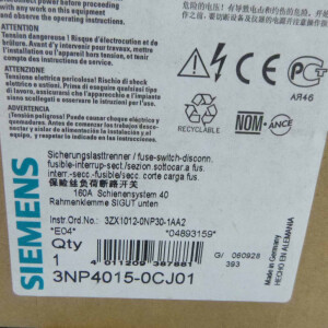 Siemens Lasttrennschalter 3NP4015-0CJ01 OVP