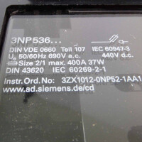 Siemens Sicherungs-Lasttrennschalter 3NP5360-0CA00 OVP