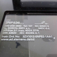 Siemens Sicherungs-Lasttrennschalter 3NP5360-0CA00 GEB