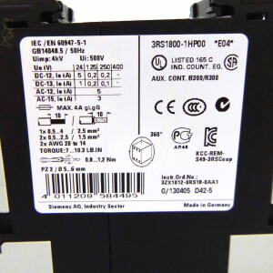 Siemens Koppelrelais 3RS1800-1HP00 GEB