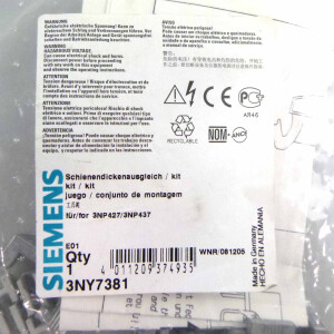 Siemens Schienendickenausgleich 3NY7381 OVP