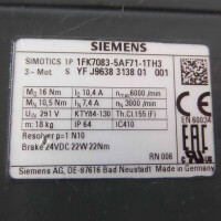 Siemens Synchronservomotor 1FK7083-5AF71-1TH3 NOV