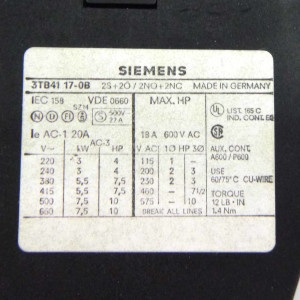 Siemens Schütz 3TB4117-0BB4 OVP