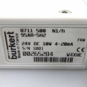 bürkert Massendurchflussregler 8711-500 N1/h 95AR-5H2 00265284 24VDC NOV