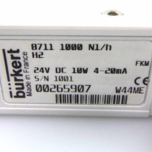 bürkert Massendurchflussregler 8711-1000 N1/h H2 00265907 24VDC NOV