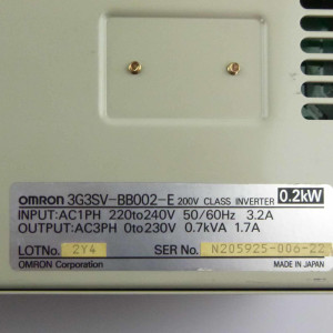 Omron Sysdrive 3G3SV Inverter 3G3SV-BB002-E 0,2kW GEB