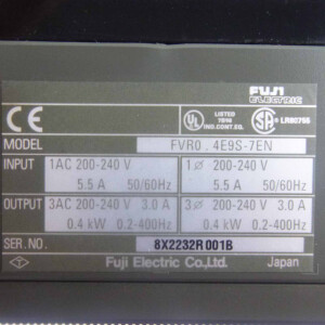 Fuji Electric Frequenzumrichter FVR0-4E9S-7EN 0,4kW NOV