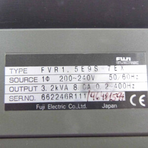 Fuji Electric Frequenzumrichter FVR1-5E9S-7EX 1,5kW NOV