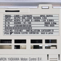 Omron Sysdrive 3G3JV Inverter CIMR-J7AZB0P2 0,25kW OVP