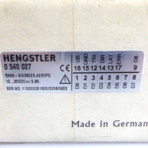 Hengstler Absolut-Drehgeber RA58-S 0 540 027 OVP