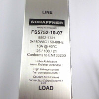 Schaffner Netzfilter FS5752-10-07 OVP