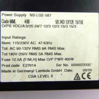 Omega Power Supply MML400 NS-LGE-087 GEB
