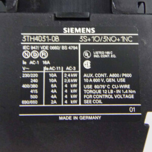 Siemens Hilfsschütz 3TH4031-0BB4 OVP