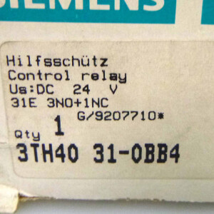 Siemens Hilfsschütz 3TH4031-0BB4 OVP