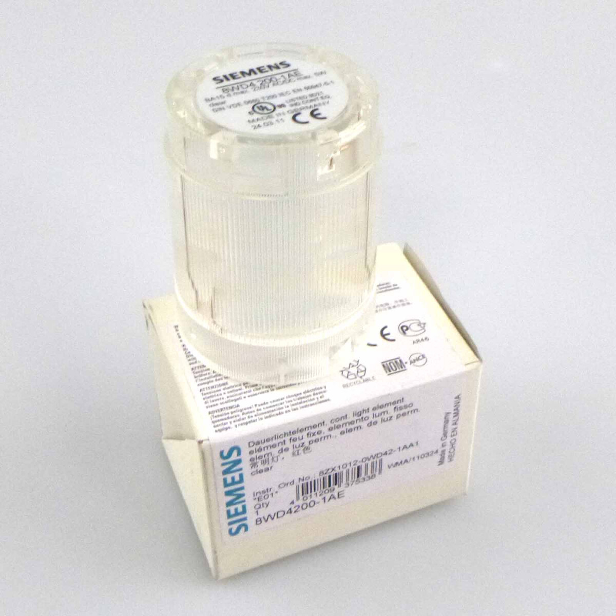 Siemens Dauerlichtelement Klar 8WD4 200-1AE OVP
