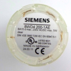 Siemens Dauerlichtelement Klar 8WD4 200-1AE OVP
