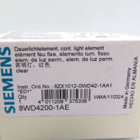 Siemens Dauerlichtelement Klar 8WD4 200-1AE OVP