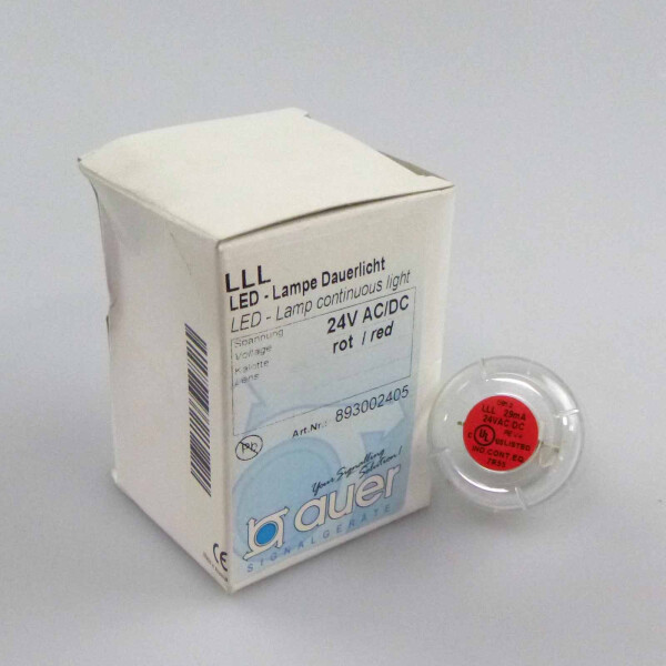 Auer LED-Lampe, Dauerlicht rot 893002405 OVP
